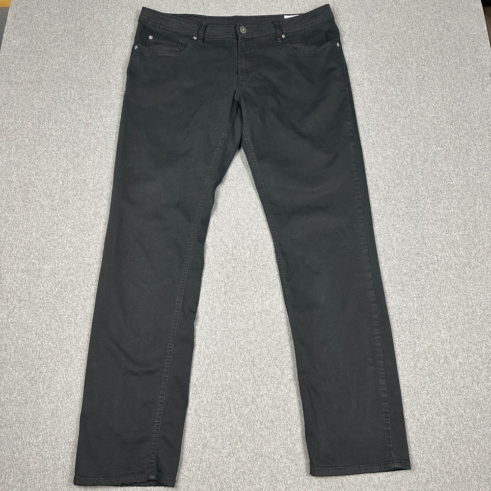 Buffalo David Bitton Archer Slim Stretch Black Jeans Mens 36x34 Twill Pants